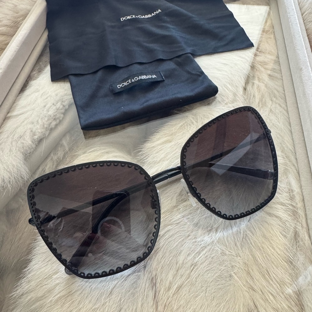 Dolce & Gabbana Black Embellished Sunglasses
